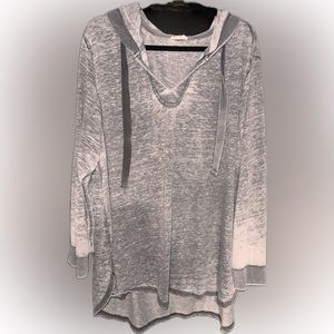 Oversized hooded top